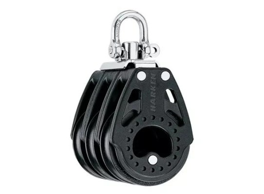 Harken 2664 Polea triple de 75 mm con giratoria