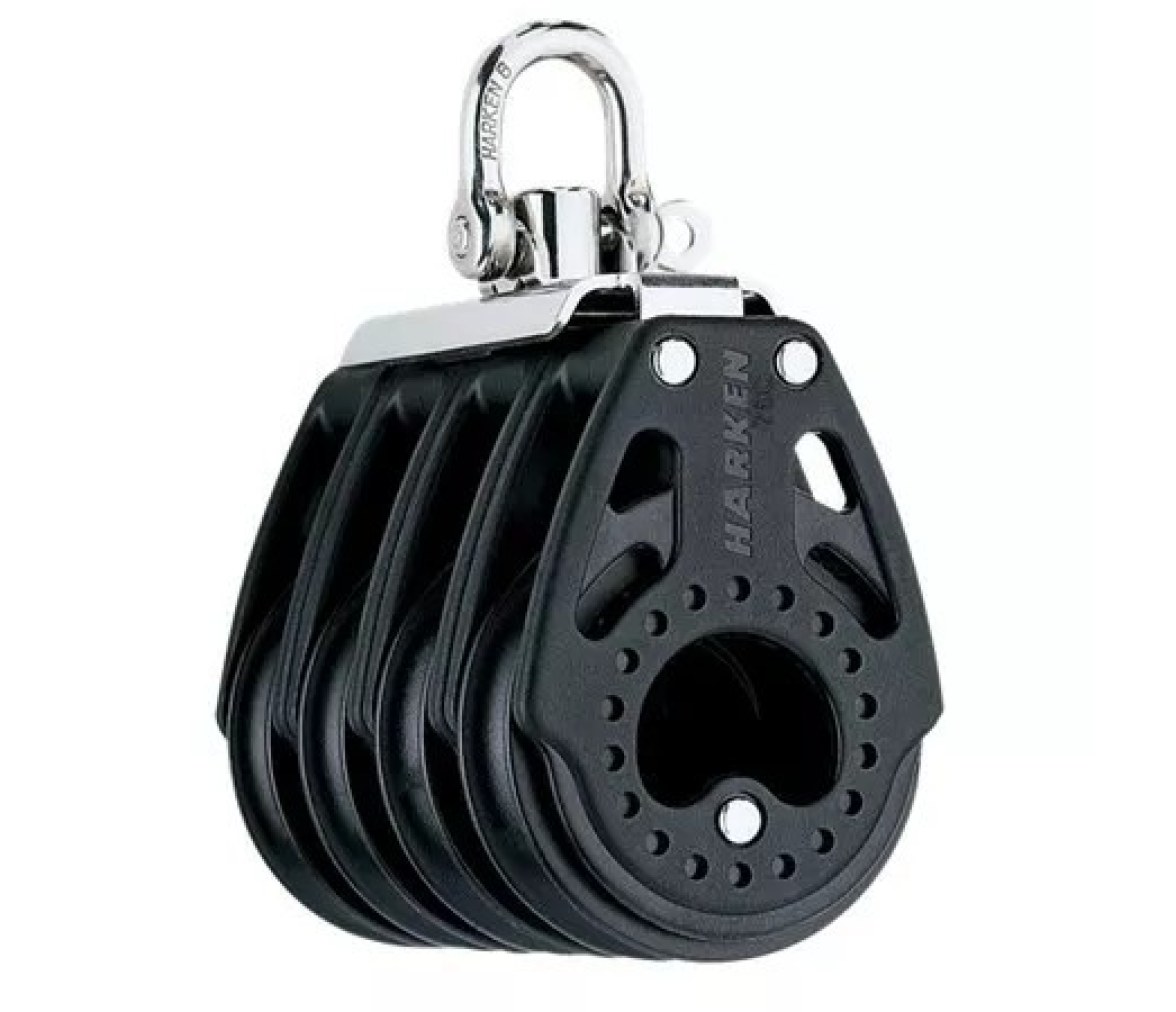 Harken 2677 Polea cuádruple 75 mm con giratoria