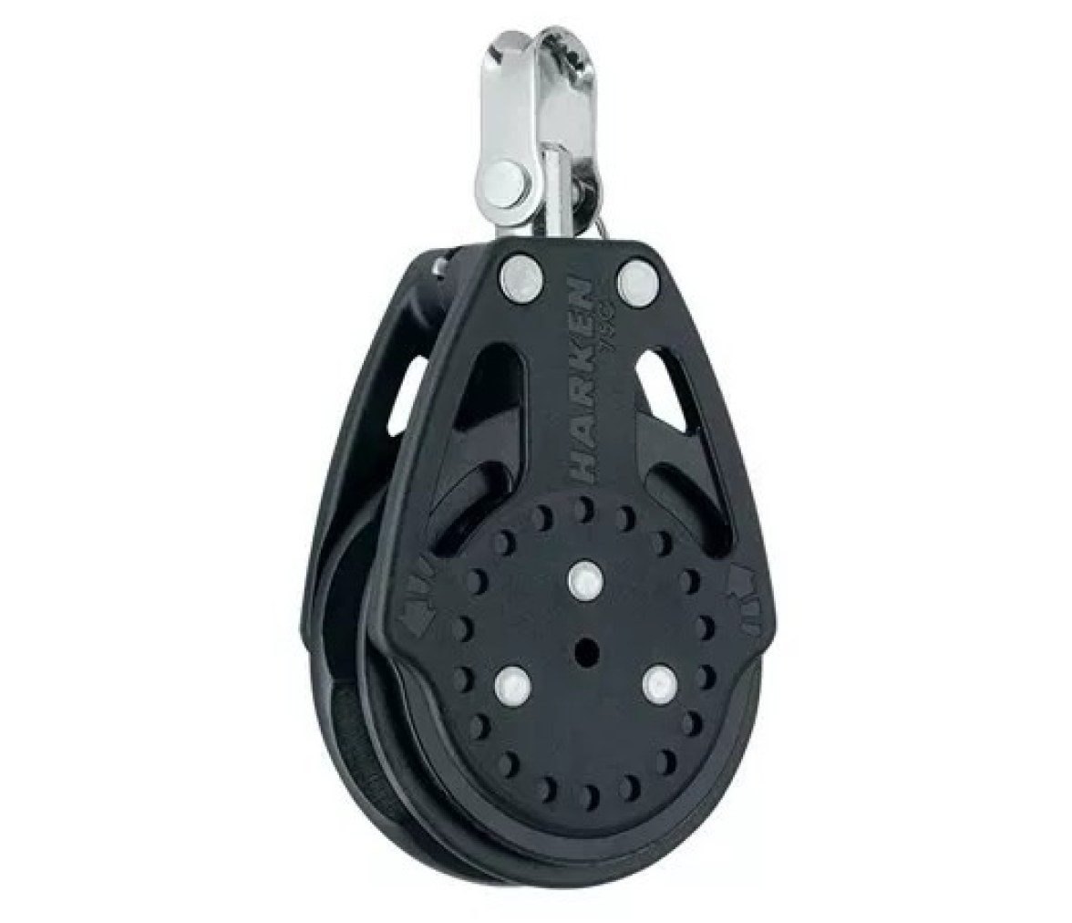 Harken 2680 Polea de violín Ratchamatic 75 mm con roldana giratoria