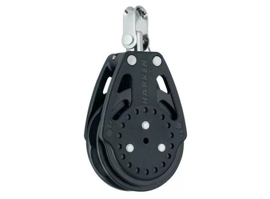 Harken 2680 Polea de violín Ratchamatic 75 mm con roldana giratoria