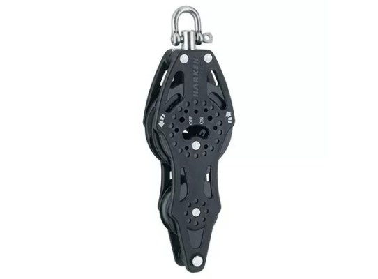 Harken 2695 Polea de violín de 75 mm con carraca, giratoria y gaza