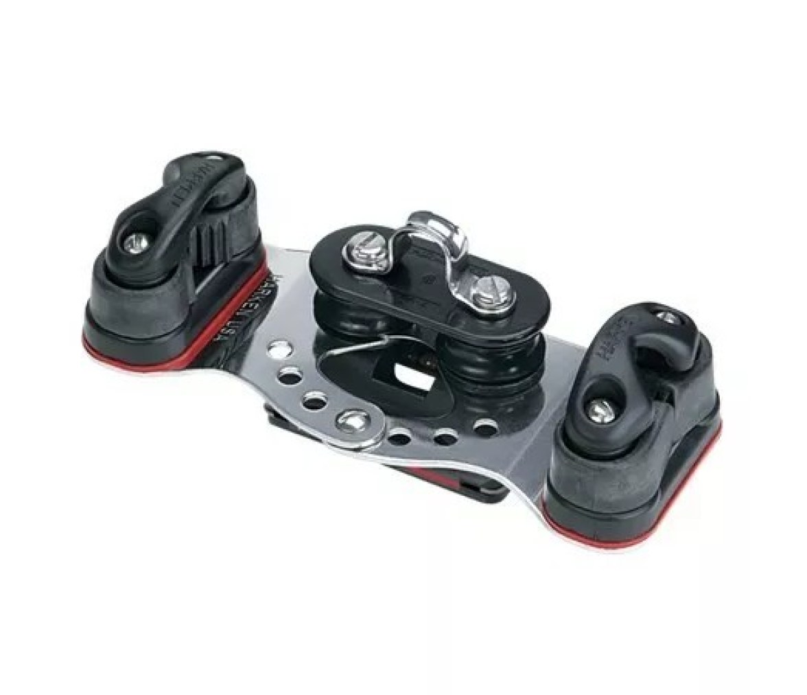 Harken 2734 Carro de escota 22 mm con roldanas fijas y mordazas de leva