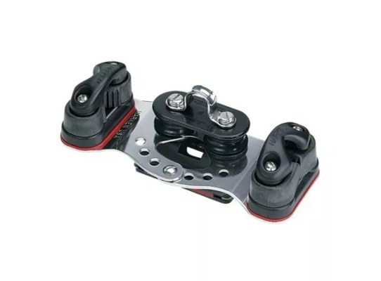 Harken 2734 Carro de escota 22 mm con roldanas fijas y mordazas de leva