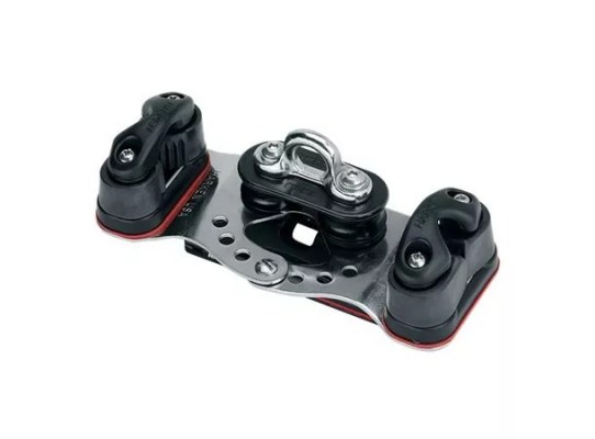 Harken 2734HL Carro 1250 22 mm con roldanas fijas y mordazas de leva