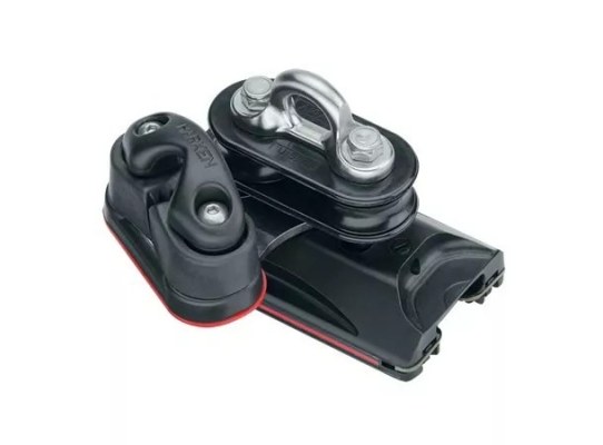 Harken 2757 Carro de escota 22 mm con roldanas pivotantes y mordaza de levas