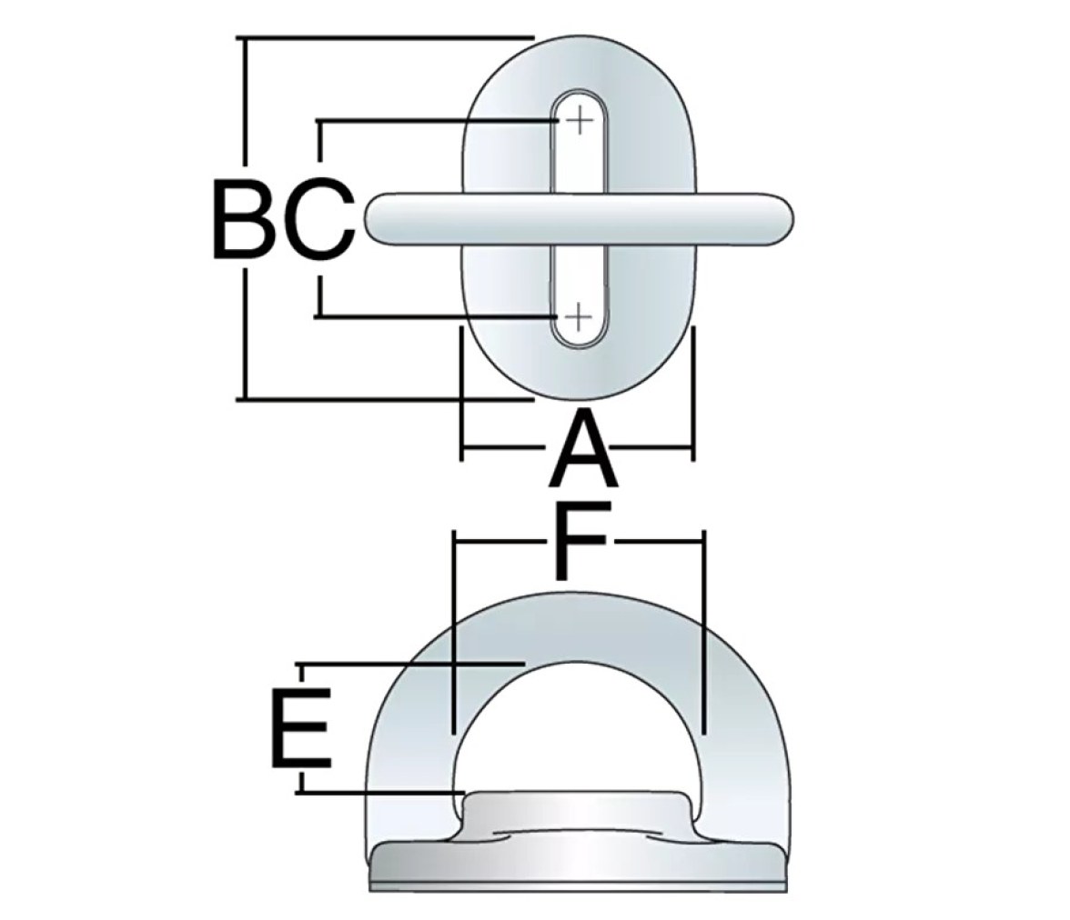 Harken 3206 Cáncamo de acero inox de 6 mm para baja carga