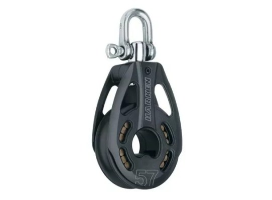 Harken 3215 Polea de aluminio de 57 mm con giratoria