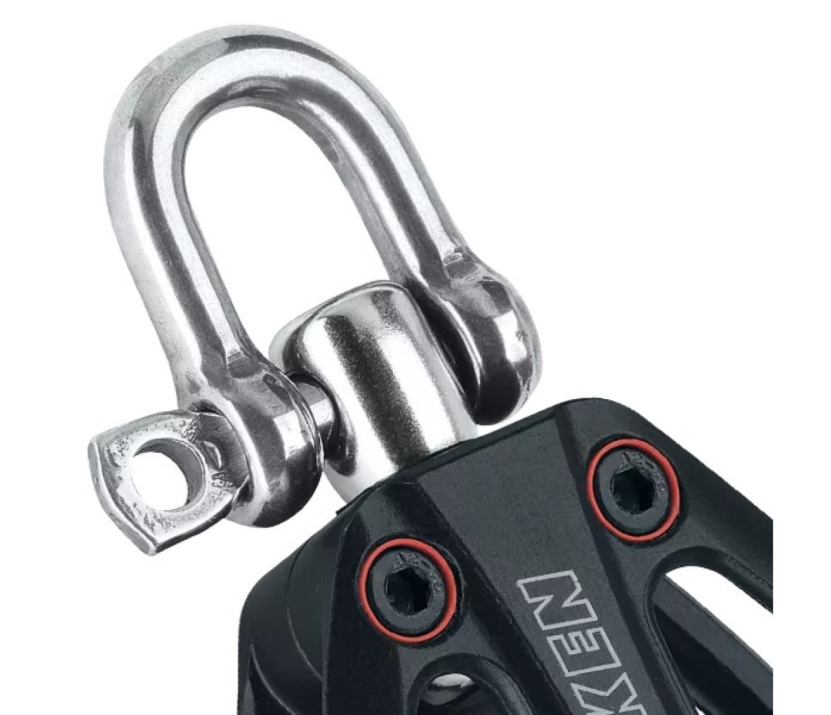 Harken 3229 Polea de aluminio 57 mm con giratoria y gaza