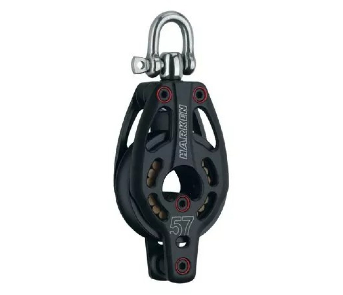 Harken 3229 Polea de aluminio 57 mm con giratoria y gaza