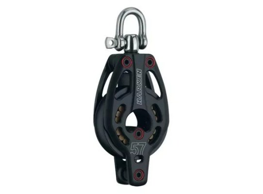 Harken 3229 Polea de aluminio 57 mm con giratoria y gaza