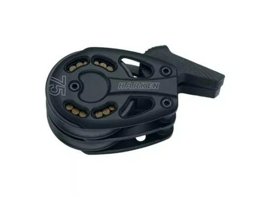 Harken 3237 Polea de pie doble de aluminio 75 mm con bloqueo