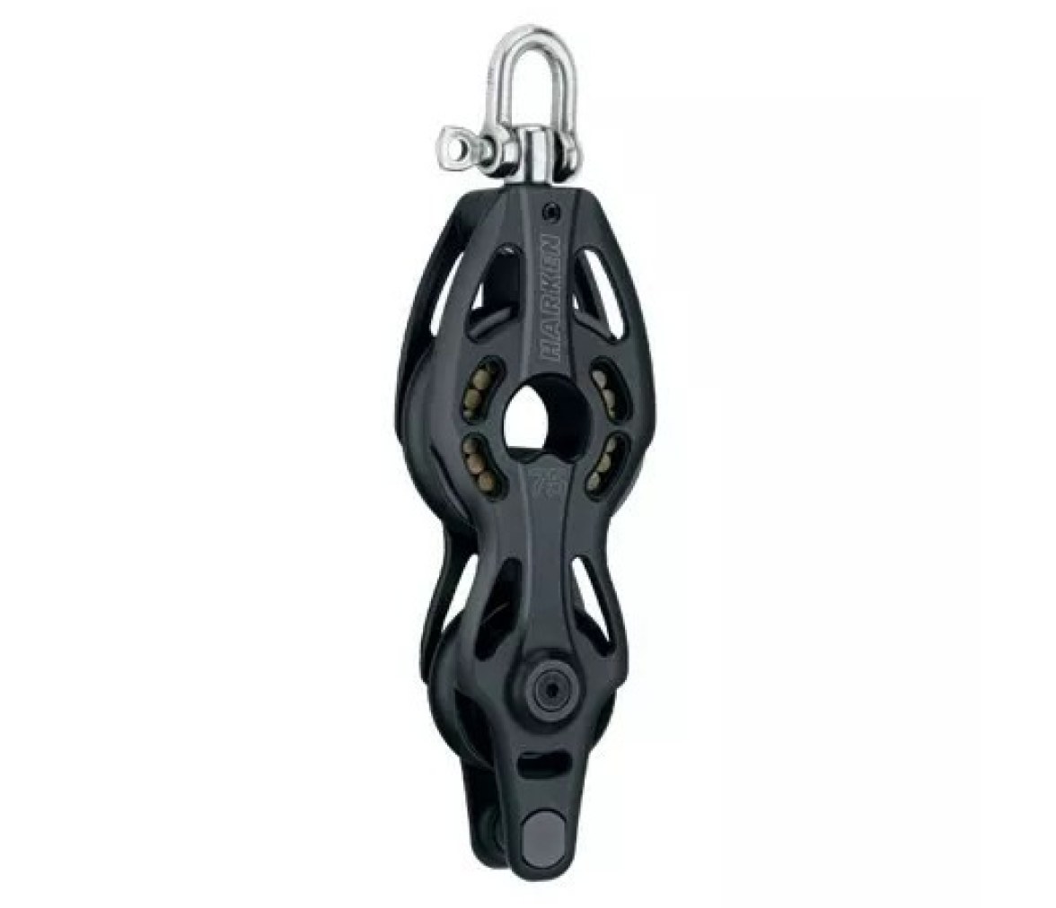 Harken 3242 Polea de violín 75 mm con roldana y gaza
