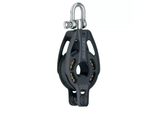 Harken 3247 Polea de aluminio de 100 mm con giratoria y gaza