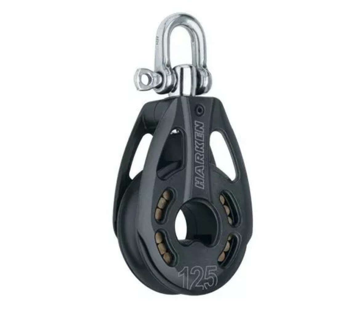 Harken 3256 Polea de aluminio 125 mm con roldana giratoria