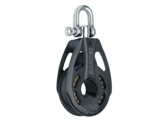 Harken 3256 Polea de aluminio 125 mm con roldana giratoria