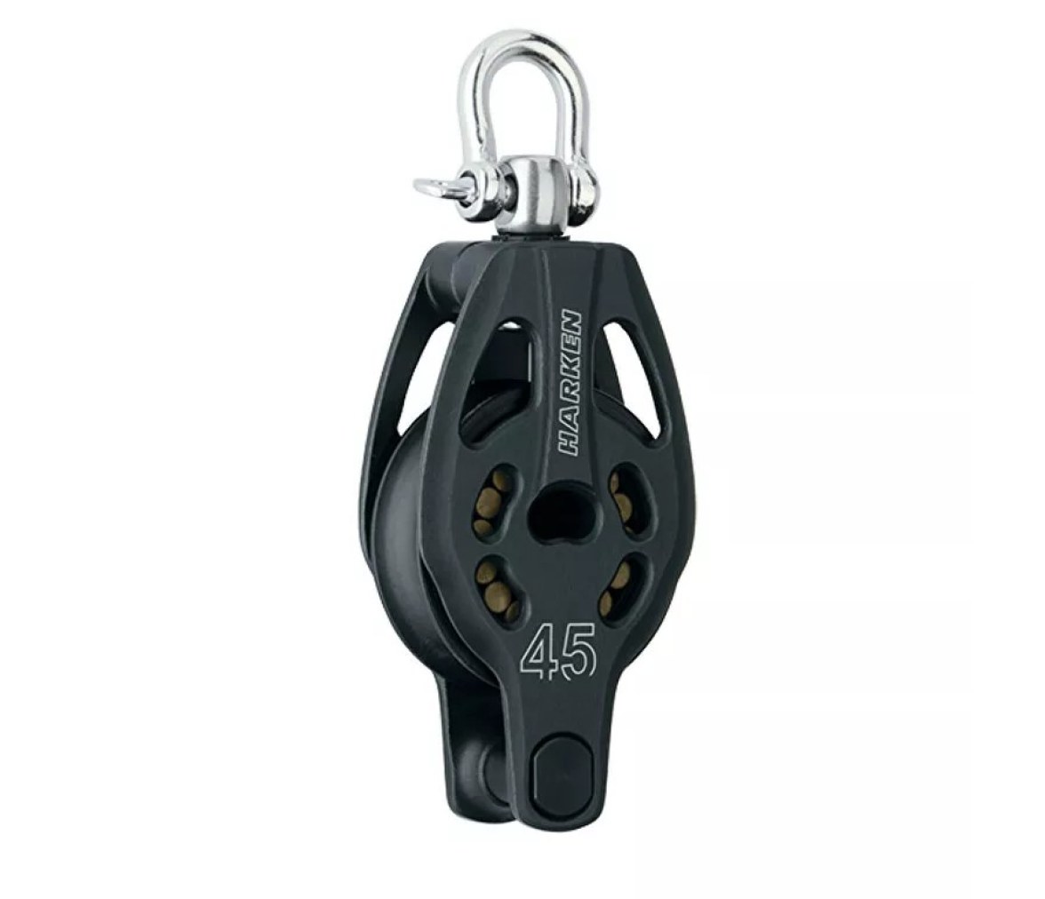 Harken 3392 Polea de aluminio de 45 mm con roldana y gaza