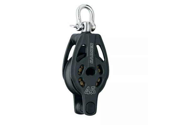 Harken 3392 Polea de aluminio de 45 mm con roldana y gaza