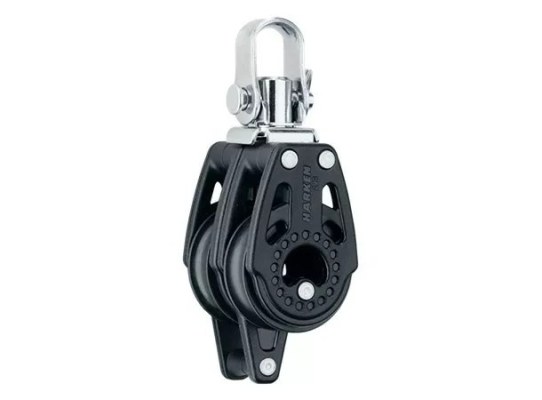 Harken 343 Polea doble 29 mm con roldana y gaza