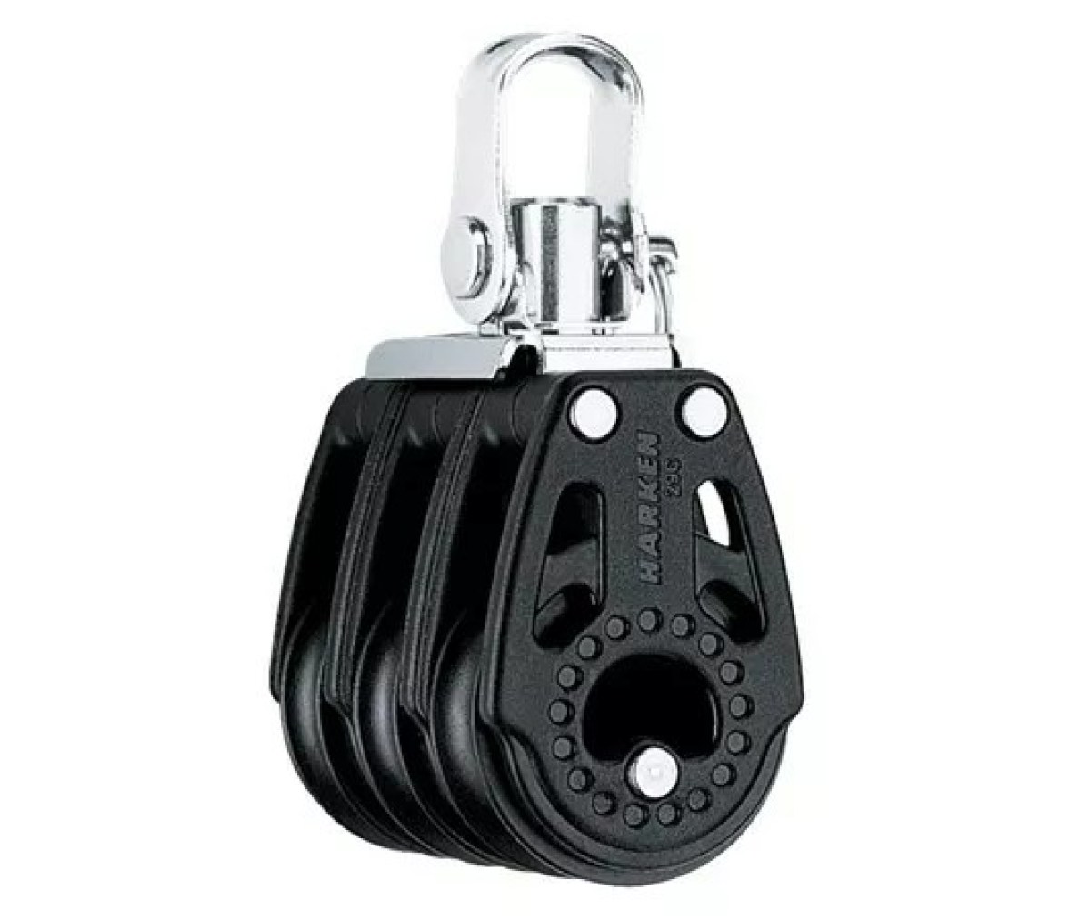 Harken 344F Polea triple de 29 mm con giratoria