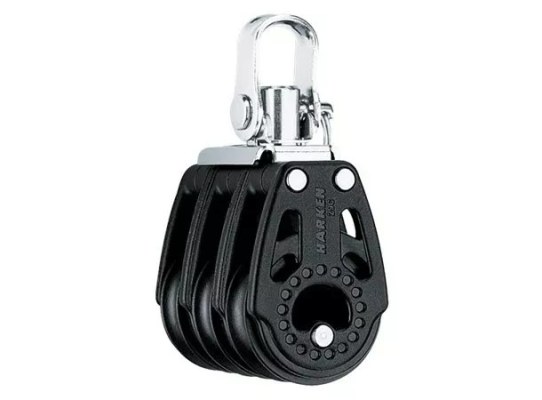 Harken 344F Polea triple de 29 mm con giratoria