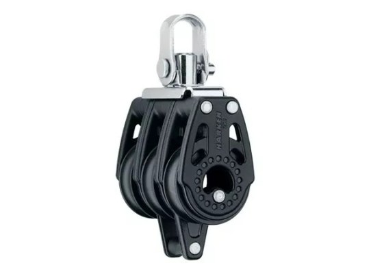 Harken 345 Polea triple de 29 mm con giratoria y gaza