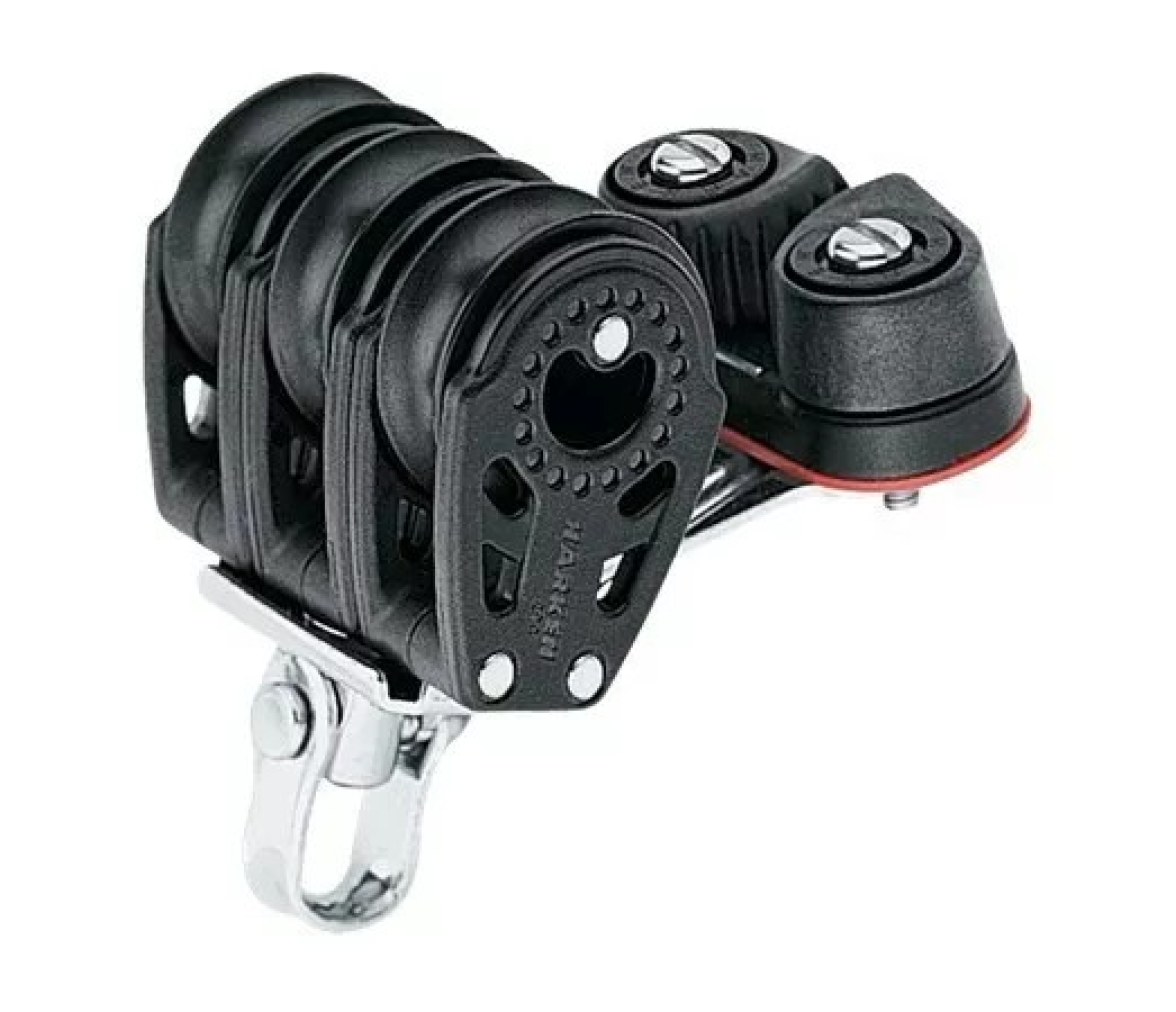 Harken 346 Polea triple 29 mm con mordaza de levas