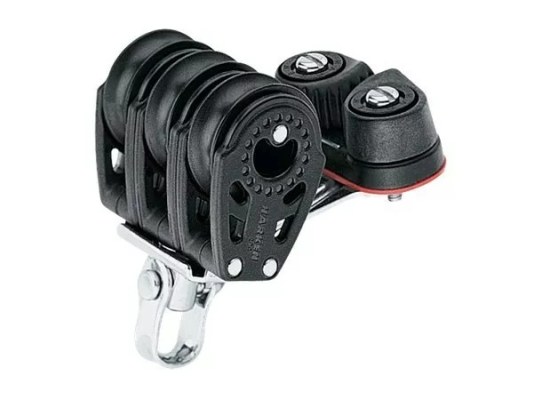 Harken 346 Polea triple 29 mm con mordaza de levas