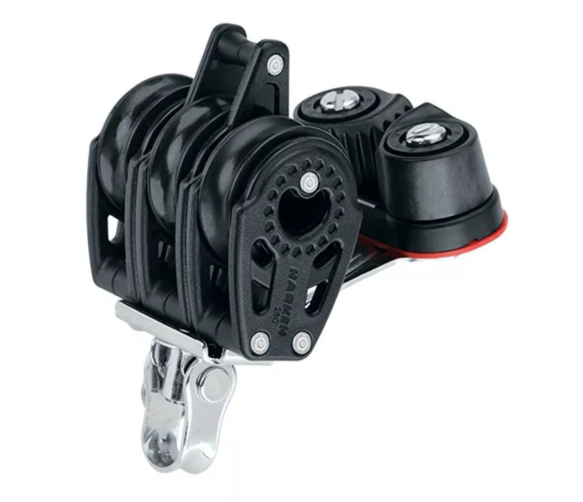 Harken 347 Triple polea 29 mm con mordaza de levas