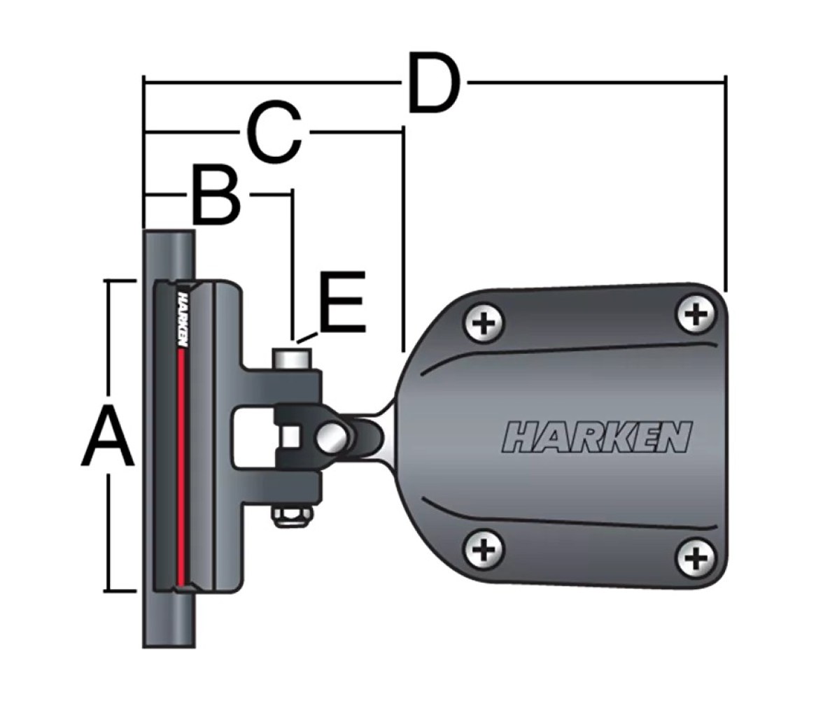 Harken 3830 Carro de sables CB Battcar 22 mm para receptáculo 40 mm
