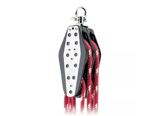 Harken 385 Double fiddle block with 76 mm sheaves and swivel