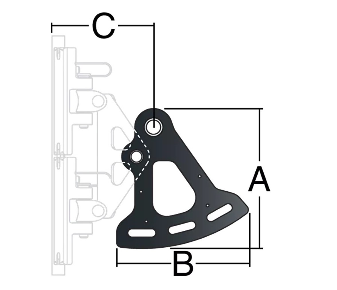 Harken 3862 Placa de cabezada Web-On con tope plano