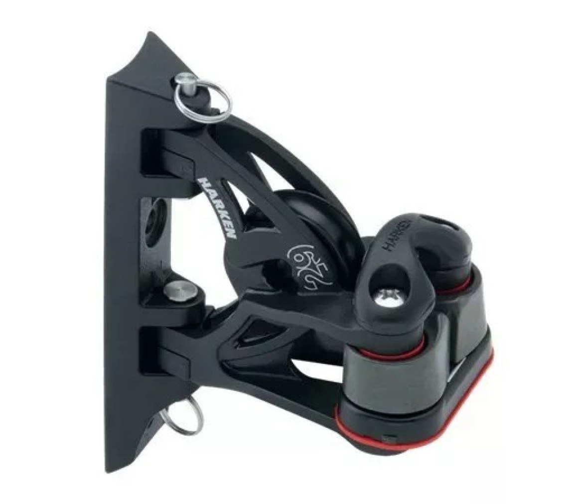 Harken 395 Polea de reenvío pivote 29 mm con mordaza