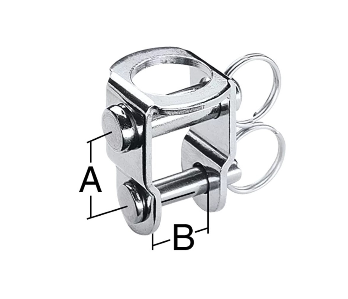 Harken 463 Adaptador U doble pasador inox 5-6 mm