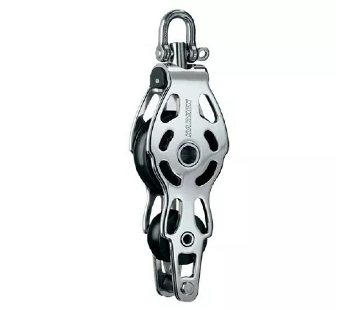 Harken 6081 Polea de violín 75 mm con rodamiento, giratoria y gaza