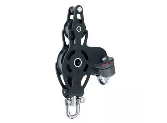 Harken 6099 Polea de violín ESP 75 mm con giratoria, gaza y mordaza de levas