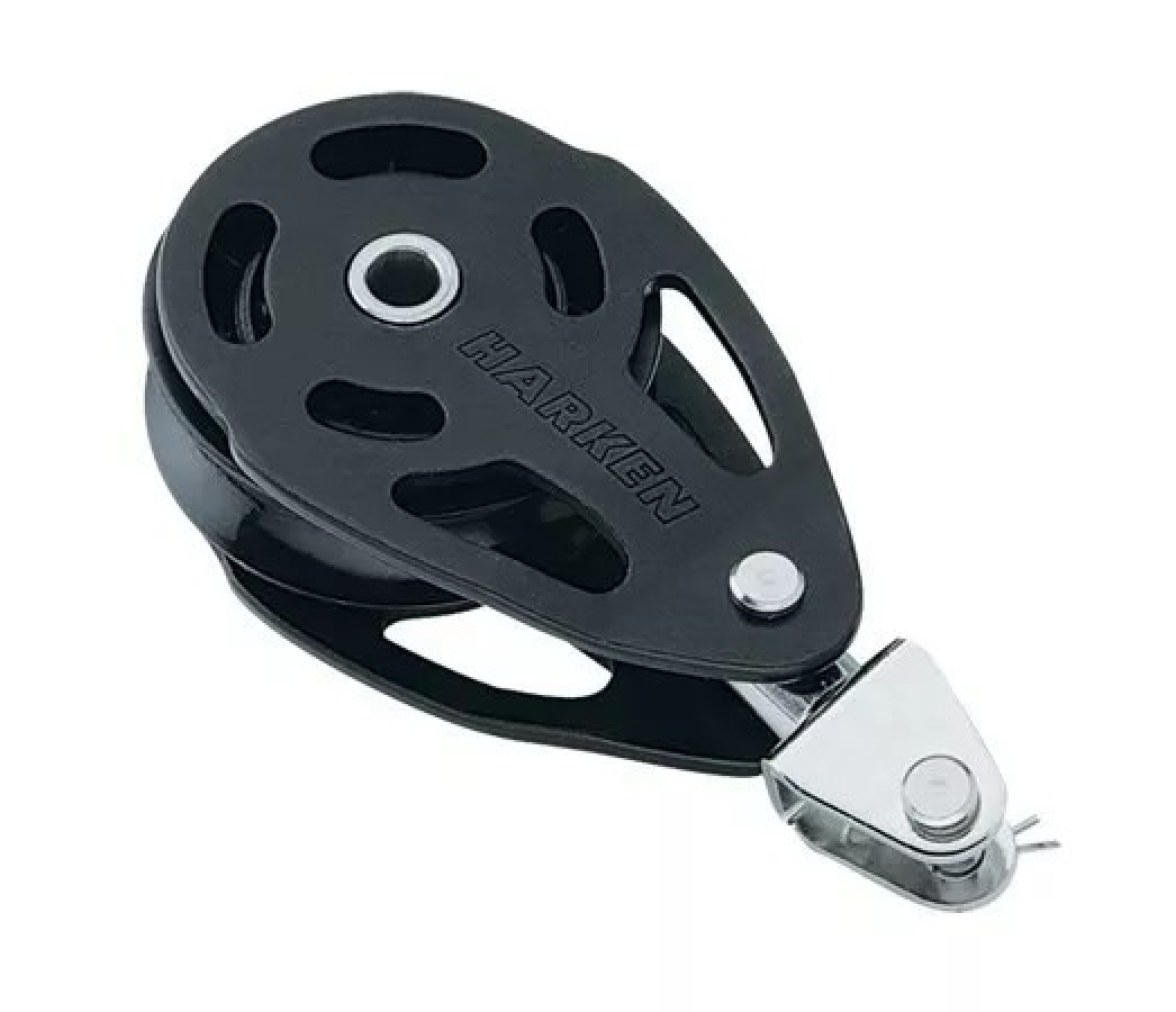 Harken 6105 Polea de cabezal de horquilla de aluminio de 57 mm