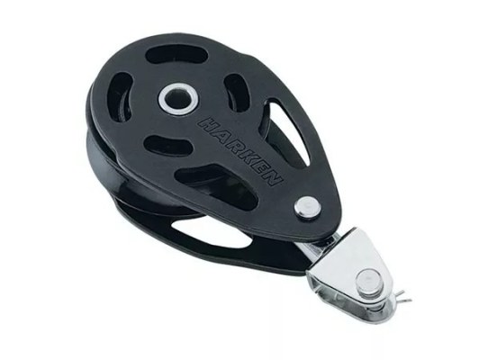 Harken 6105 Polea de cabezal de horquilla de aluminio de 57 mm