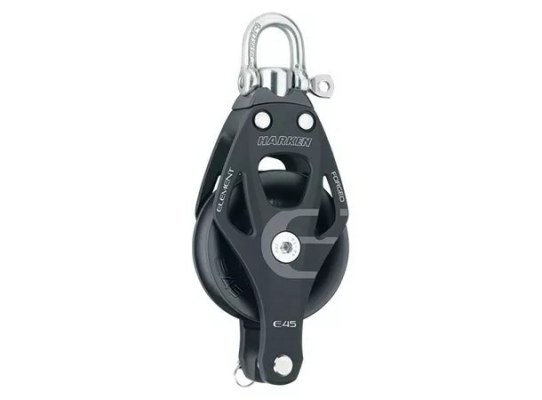 Harken 6231 Polea de aluminio de 45 mm con giratoria y gaza