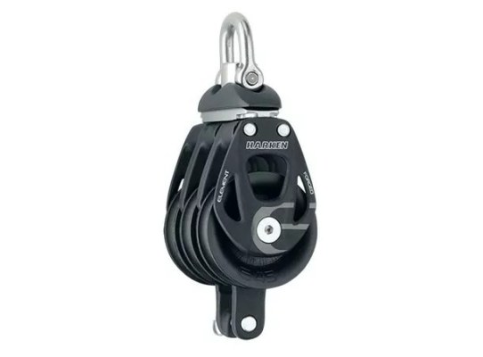 Harken 6241 Polea triple de aluminio 45 mm con giratoria y gaza