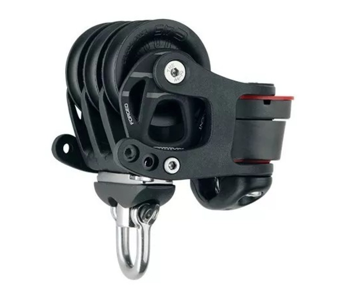 Harken 6242 Triple polea de aluminio con leva y giratoria