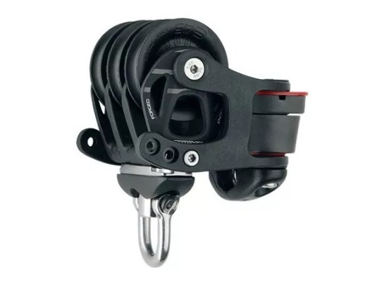 Harken 6242 Triple polea de aluminio con leva y giratoria