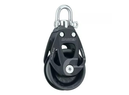 Harken 6260 Polea de aluminio de 60 mm con roldana giratoria