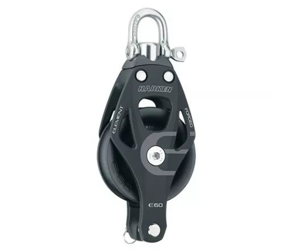 Harken 6261 Polea de aluminio 60 mm con giratoria y gaza