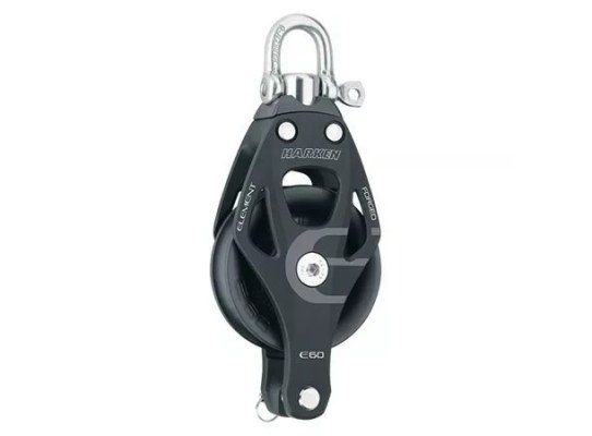 Harken 6261 Polea de aluminio 60 mm con giratoria y gaza