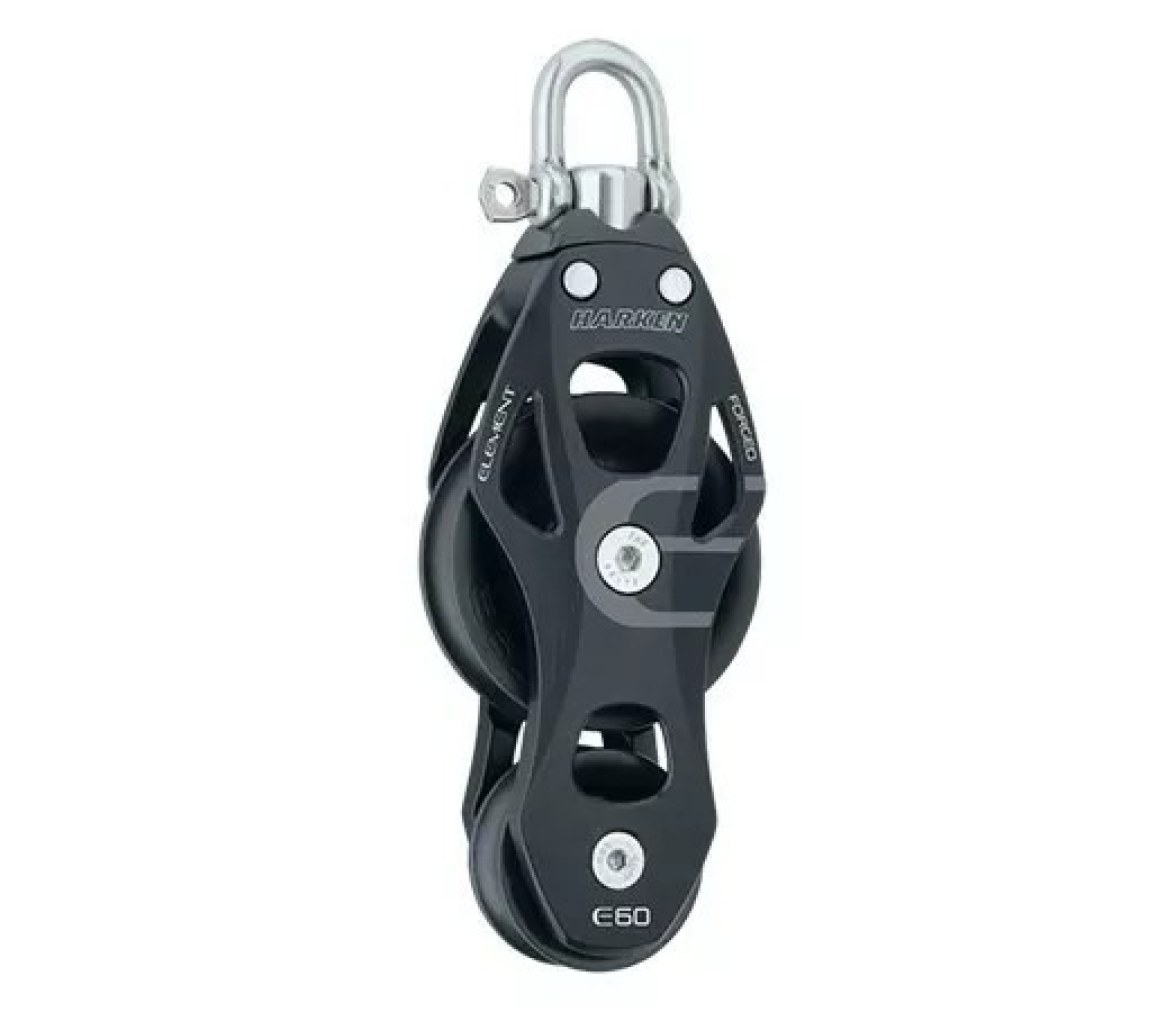 Harken 6262 Polea de violín de aluminio de 60 mm con giratoria