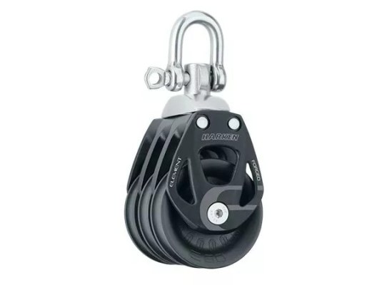 Harken 6272 Polea triple de aluminio 60 mm con giratoria