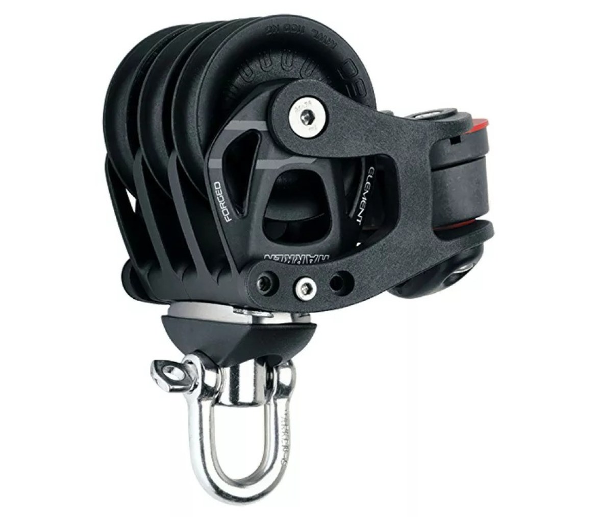 Harken 6274 Polea triple de aluminio 60 mm con leva y giratoria
