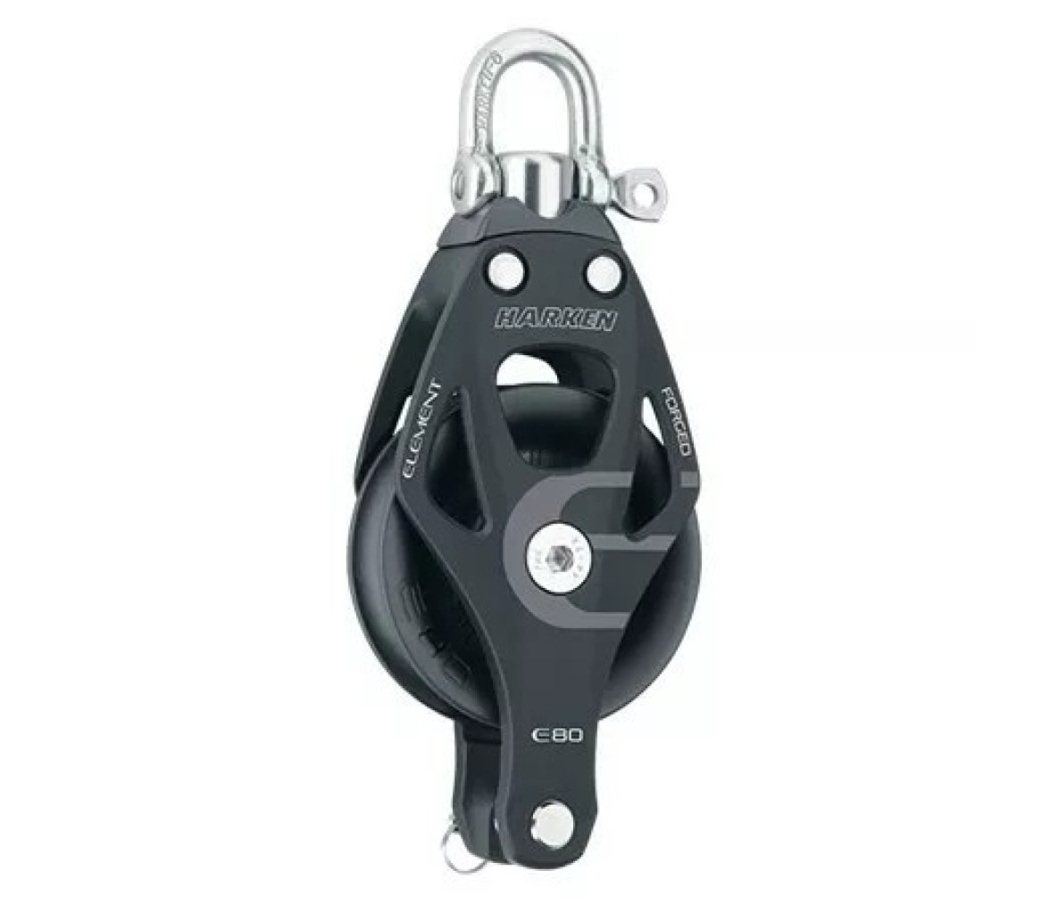 Harken 6291 Polea de aluminio 80 mm con giratoria y gaza