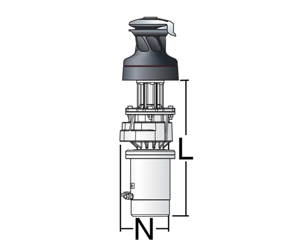 Harken 70.2STHA Winche hidráulico autotailing radial 70 de 2 velocidades