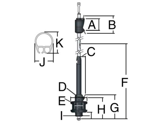 Harken 7414.10 Enrollador de driza Unit 4 MKIV